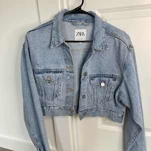 Zara Denim Cropped Jacket